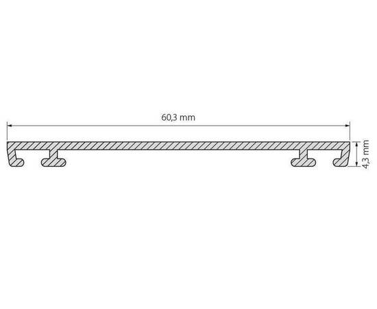 Профиль Arlight PHS-3X-Base-H4.3-2000 Anod 019869, изображение 3