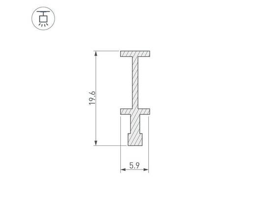 Профиль-держатель Arlight FOLED-RAIL-2000 025232, изображение 2