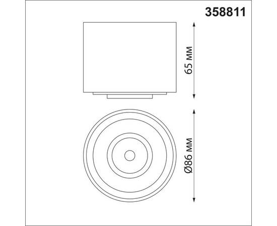Потолочный светодиодный светильник Novotech Over Gesso 358811, изображение 2