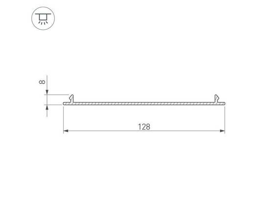 Профиль Arlight-верх TOP-LINIA140-С-2000 ANOD 016985, изображение 2
