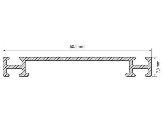 Профиль Arlight PHS-3X-Base-H7.8-2000 Anod 019870, изображение 3