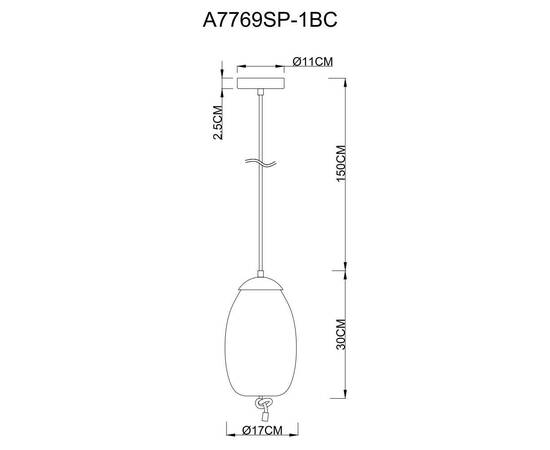 Подвесной светодиодный светильник Arte Lamp Cody A7769SP-1BC, изображение 5