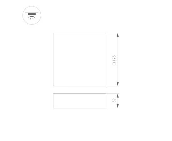Потолочный светодиодный светильник Arlight SP-Quadro-S175x175-16W Warm3000 034783, изображение 2