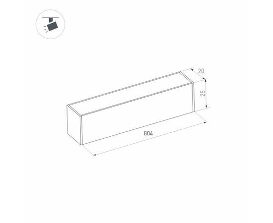 Трековый светодиодный светильник Arlight Mag-Flat-25-L800-24W Warm3000 034213, изображение 2