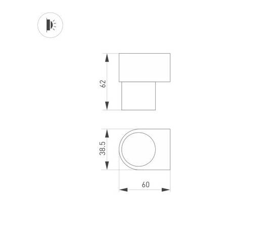 Настенный светодиодный светильник Arlight SP-Spicy-Wall-Mini-S60x39-3W Day4000 035539, изображение 2