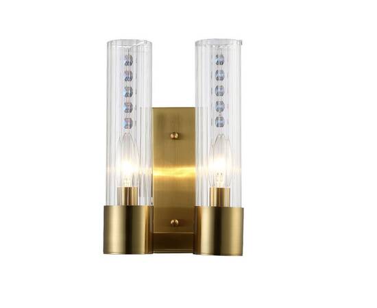 Бра Crystal Lux OTONO AP2 BRASS/TRANSPARENTE, изображение 2