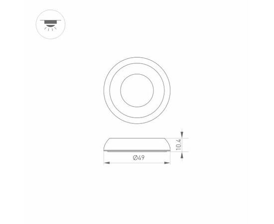 Накладка Arlight ART-Deck-Cap-Dome-R50 024932, изображение 2