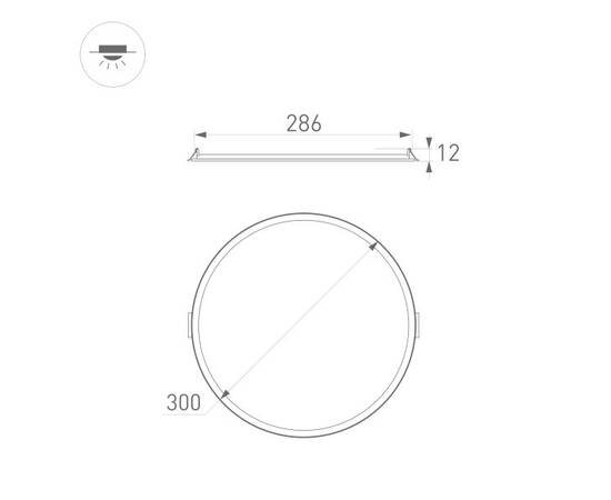 Встраиваемый светодиодный светильник Arlight DL-Edge-R300-24W Day4000 034725, изображение 2