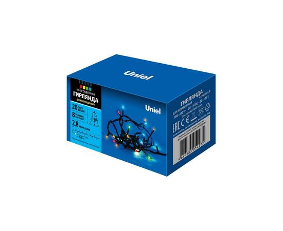 Светодиодная гирлянда Uniel 220V разноцветный ULD-S0280-020/DGA Multi IP20 11092, изображение 4