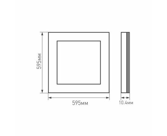 Светодиодная панель Arlight IM-S600x600-40W Warm3000 023146(2), изображение 2