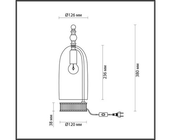 Настольная лампа Odeon Light Neo Bell 4892/1T, изображение 2