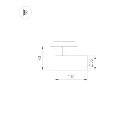 Встраиваемый светодиодный спот Arlight LGD-Lumos-R55-9W Warm3000 034148, изображение 2