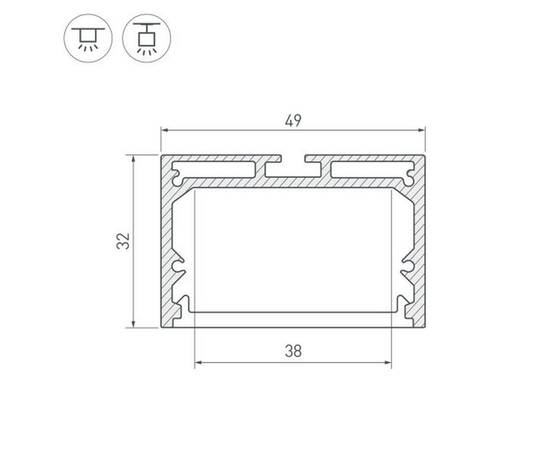 Профиль Arlight SL-Line-4932-3000 Black 036254, изображение 3
