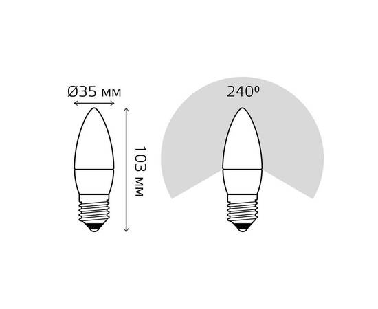 Лампа светодиодная Gauss E27 12W 4100K матовая 30222, изображение 2