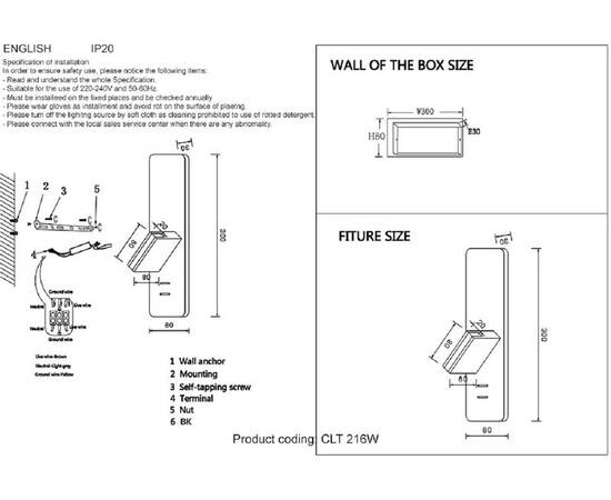 Бра Crystal Lux CLT 216W WH, изображение 10