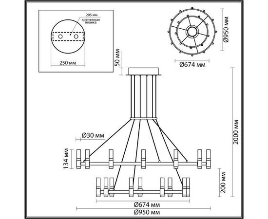 Подвесная светодиодная люстра Odeon Light Candel 5009/98L, изображение 2