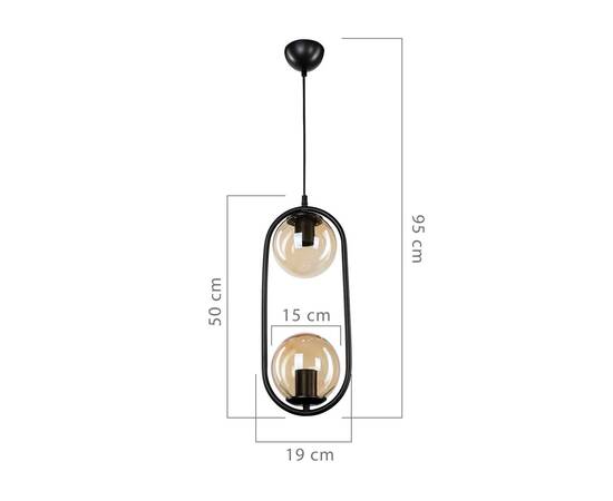 Подвесной светильник Toplight Kerrie TL1609H-02BK, изображение 4