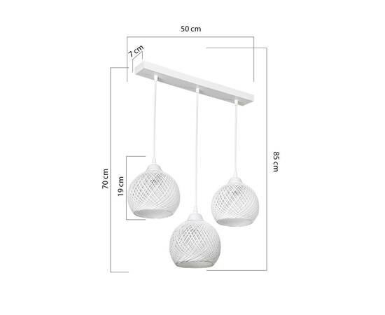 Подвесная люстра Toplight Lizbeth TL1612L-03WH, изображение 4