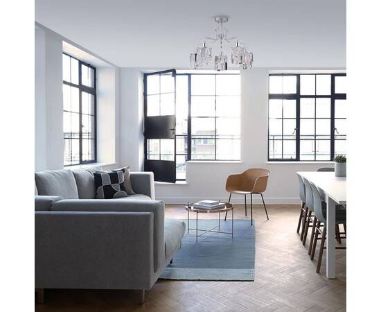 Потолочная люстра Eurosvet 10101/5 хром/прозрачный хрусталь Strotskis, изображение 4