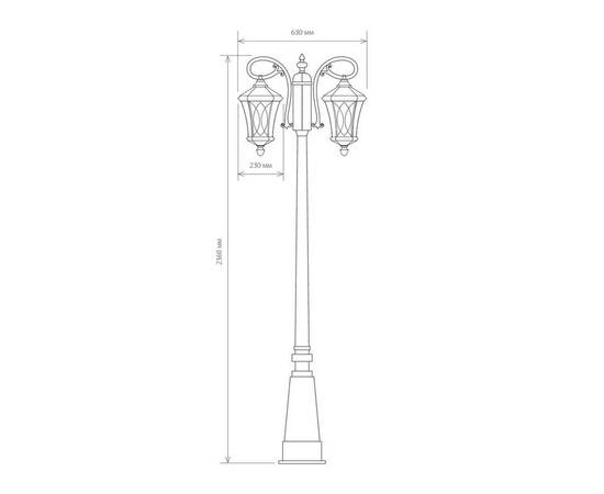 Садово-парковый светильник Elektrostandard Virgo F/2 капучино a031925, изображение 3