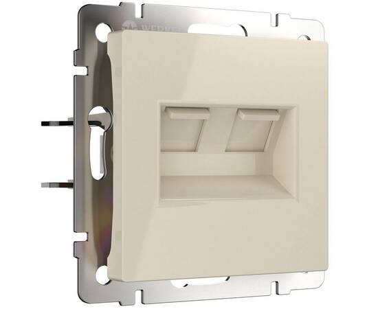 Розетка двойная Ethernet RJ-45 Werkel слоновая кость W1181103 4690389155864