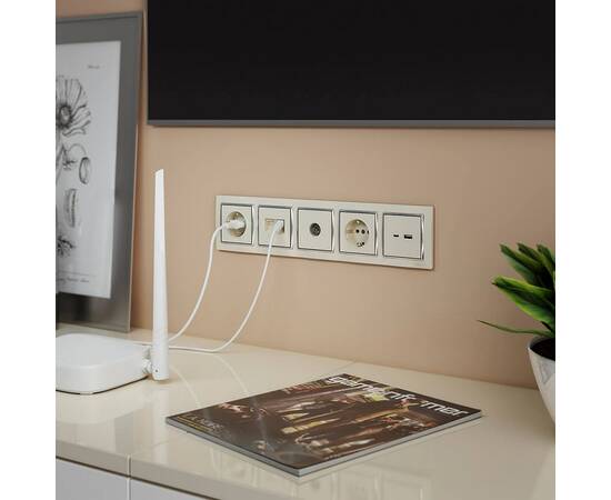 Розетка двойная Ethernet RJ-45 Werkel слоновая кость W1181103 4690389155864, изображение 3