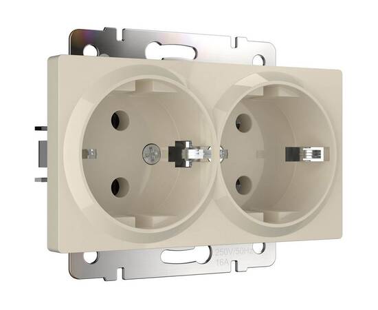 Розетка двойная с заземлением Werkel слоновая кость W1172003 4690389155840