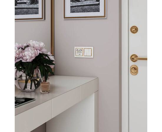 Розетка с заземлением, шторками и USBх2 Werkel слоновая кость W1171503 4690389155833, изображение 6