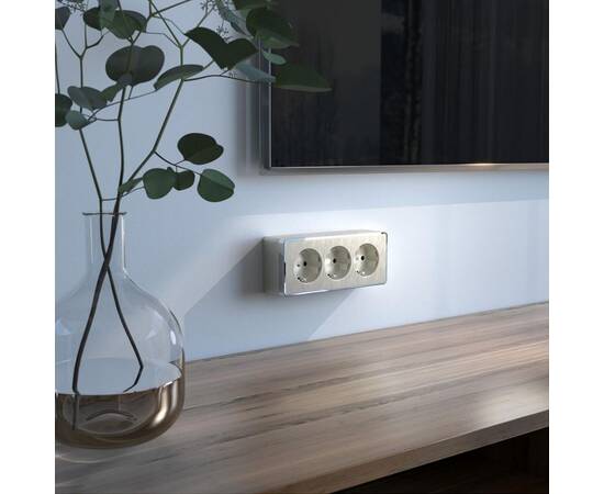 Розетка тройная с/з со шторками Werkel Gallant шампань рифленый W5073110 4690389163883, изображение 3