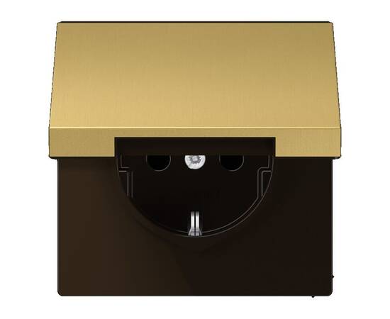 Розетка с заземлением с крышкой Jung LS 990 Classic ME1520KLC
