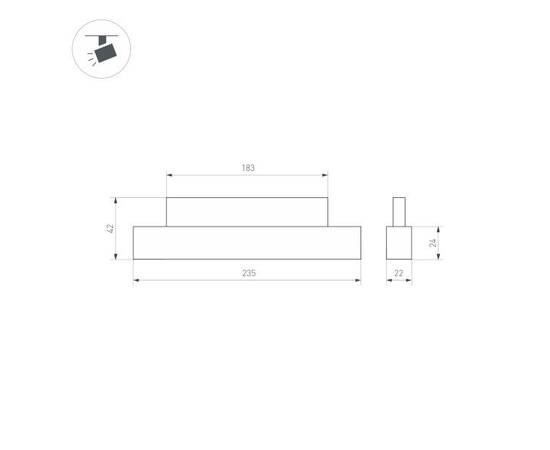 Трековый светодиодный светильник для магнитного шинопровода Arlight Mag-Orient-Laser-L235-8W Warm3000 033615, изображение 7