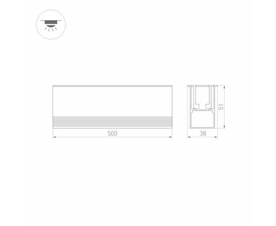 Ландшафтный светодиодный светильник Arlight ART-Lumiline-3351-500-12W Day4000 024945, изображение 2