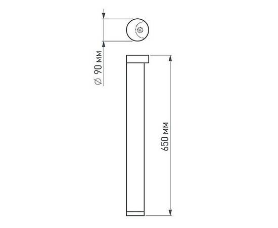 Уличный светодиодный светильник Arlight LGD-Path-Round90-H650B-7W Warm White 020349, изображение 4