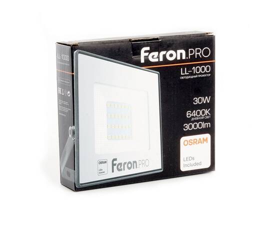Светодиодный прожектор Feron LL-1000 30W 6400K 41539, изображение 2
