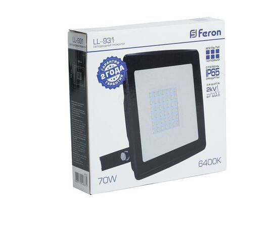 Светодиодный прожектор Feron LL-931 70W 6400K 41551, изображение 2