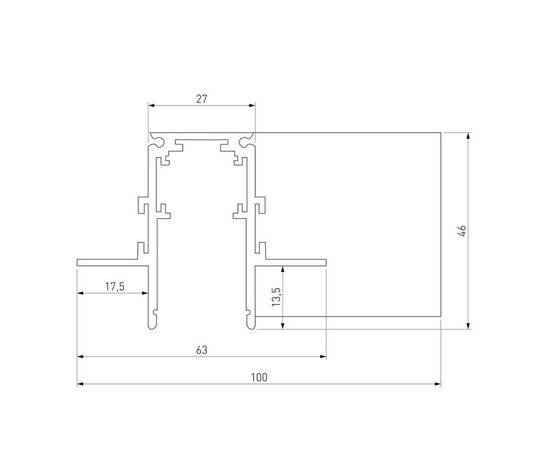 Коннектор L-образный Elektrostandard Slim Magnetic 85212/00 a067500, изображение 2