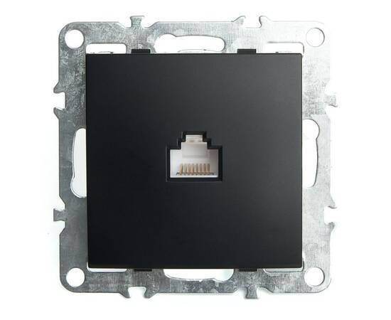 Розетка компьютерная RJ-45 Stekker Эрна черный PST00-9107-03 49151