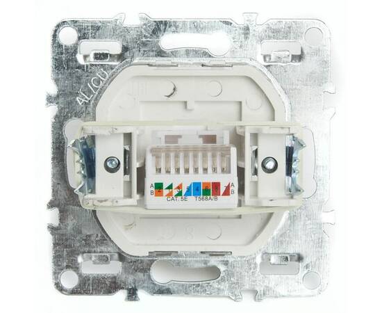 Розетка компьютерная RJ-45 Stekker Эрна черный PST00-9107-03 49151, изображение 4