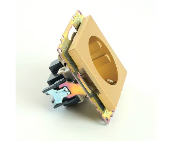 Розетка 2P+E Stekker Эрна золото GLS16-7110-08 49224, изображение 3