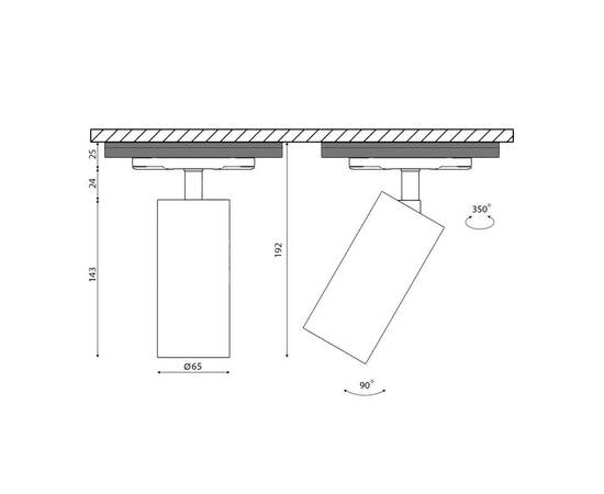 Основание для трекового светильника SWG VL-M2-BL 003415, изображение 4