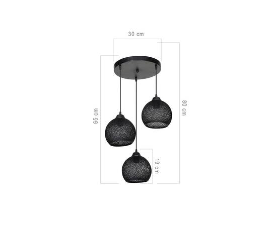 Подвесная люстра Toplight Lizbeth TL1612R-03BK, изображение 4