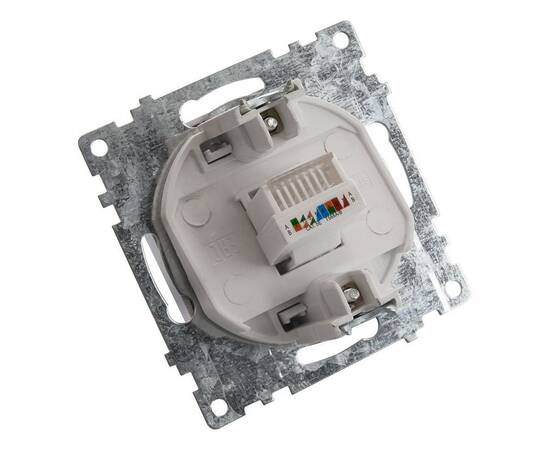 Розетка компьютерная RJ-45 Stekker Катрин серебро GLS00-7107-03 39585, изображение 3