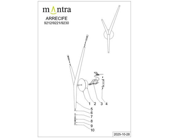 Настенный светильник Mantra Arrecife 9212, изображение 10