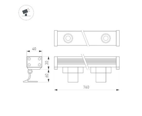 Линейный прожектор Arlight AR-LINE-300-6W Warm3000 045366, изображение 3