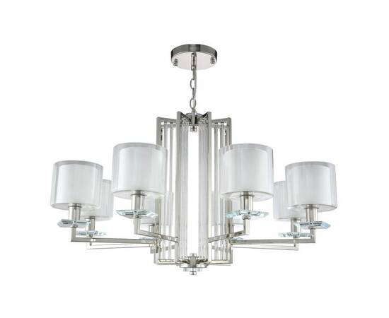 Подвесная люстра Crystal Lux Nicolas SP-PL8 Nickel/White