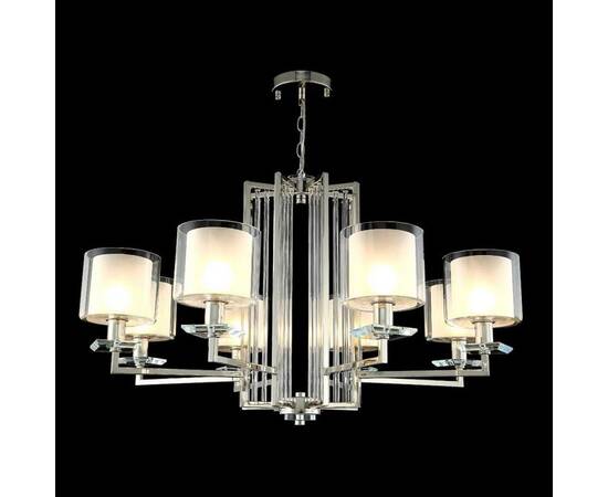 Подвесная люстра Crystal Lux Nicolas SP-PL8 Nickel/White, изображение 2