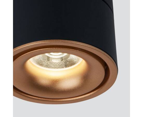 Светодиодный спот Elektrostandard DLR031 15W 4200K 3100 черный матовый/золото a050528, изображение 2