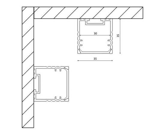 Профиль с рассеивателем SWG SF-3535 001763, изображение 2