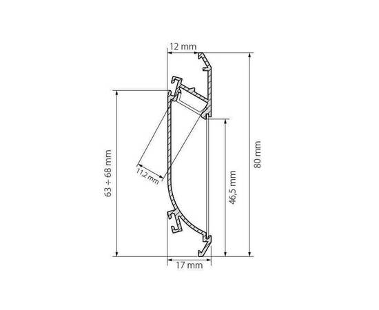 Профиль Arlight K-WALL-2000 ANOD 021716, изображение 2