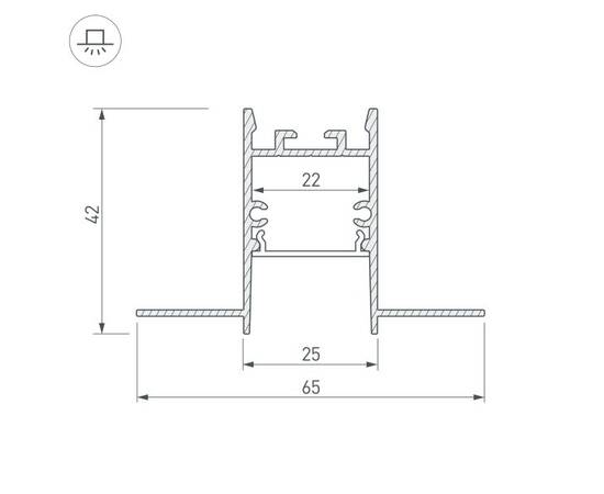 Профиль Arlight SL-Comfort22-Fantom-2000 Anod 033275, изображение 2